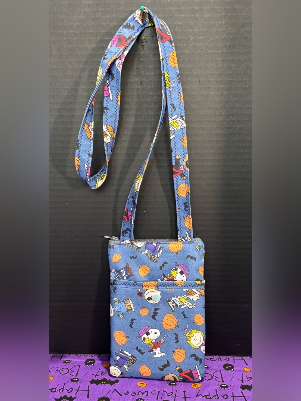 Halloween Peanuts Characters Handmade Crossbody Phone Pouch